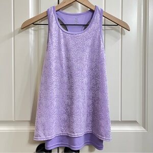 C9 by Champion Girls 2-in-1 Racerback Tank in Lilac Purple, Size L (10/12)